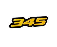 345 Car Emblems Yellow - Black 345 Side Car Fender 3d Badges Set Of 2 Racing