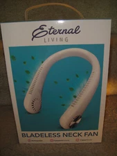 ETERNAL LIVING BLADELESS NECK RECHARGEABLE  FAN 3-SPEED  ~NEW IN BOX~