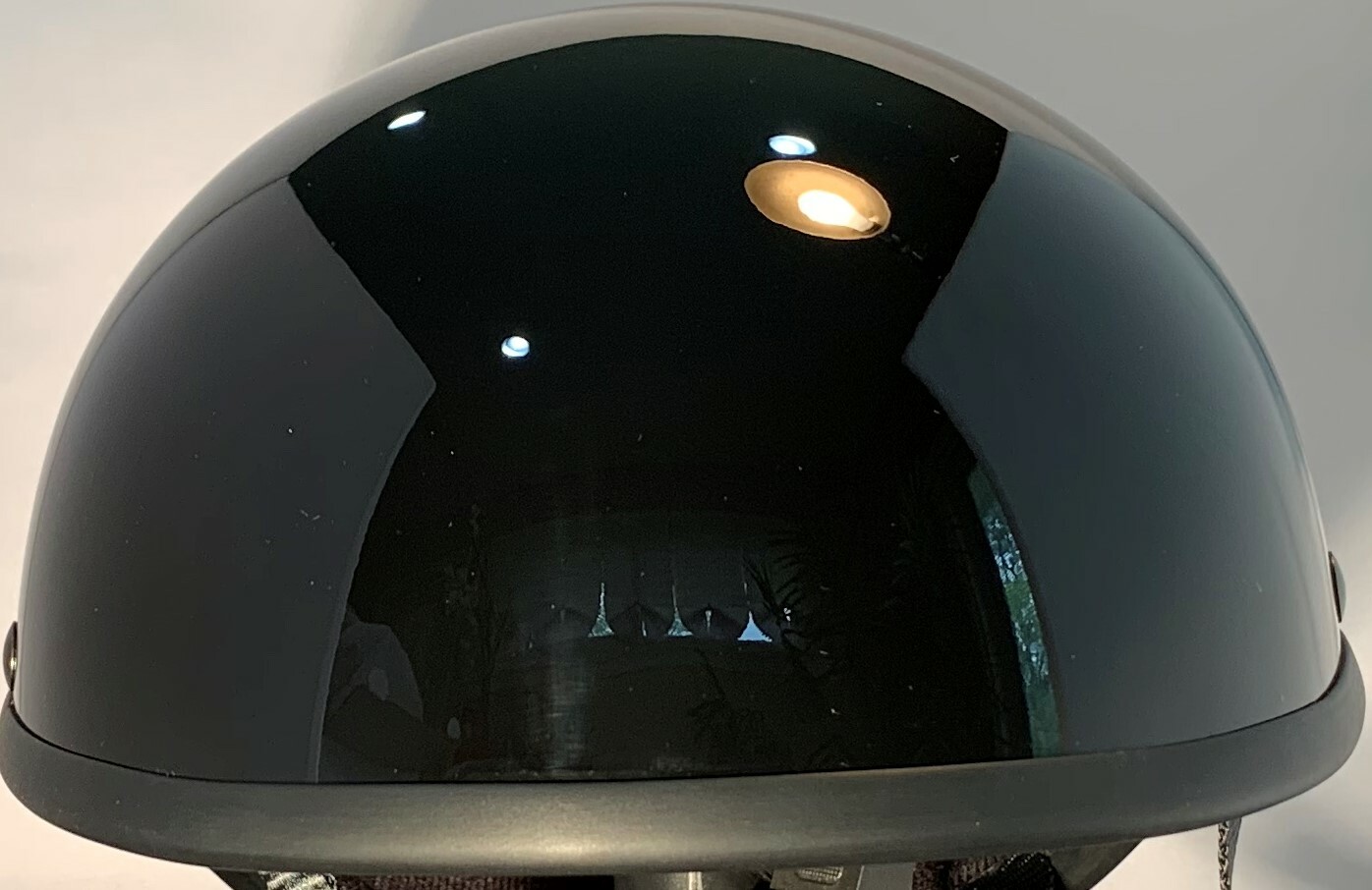 VOSS GLOSSY BLACK GLADIATOR NOVELTY MOTORCYCLE HELMET SUPER LIGHT