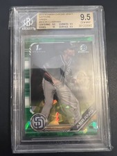 2019 CJ ABRAMS BOWMAN DRAFT CHROME SAPPHIRE #/50 GREEN BGS 9.5