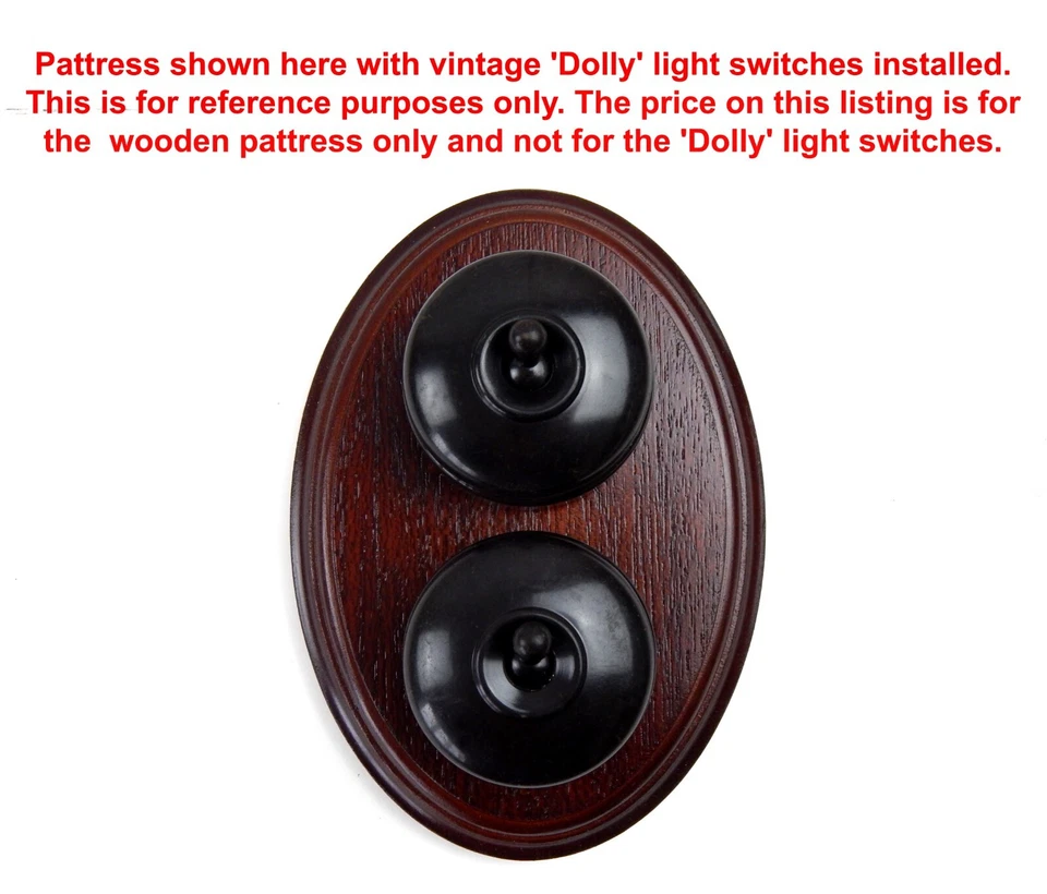 Винтажный старинный период дом стиль кедра дерева двойной Dolly выключатель света матрас - Изображение 3 из 4