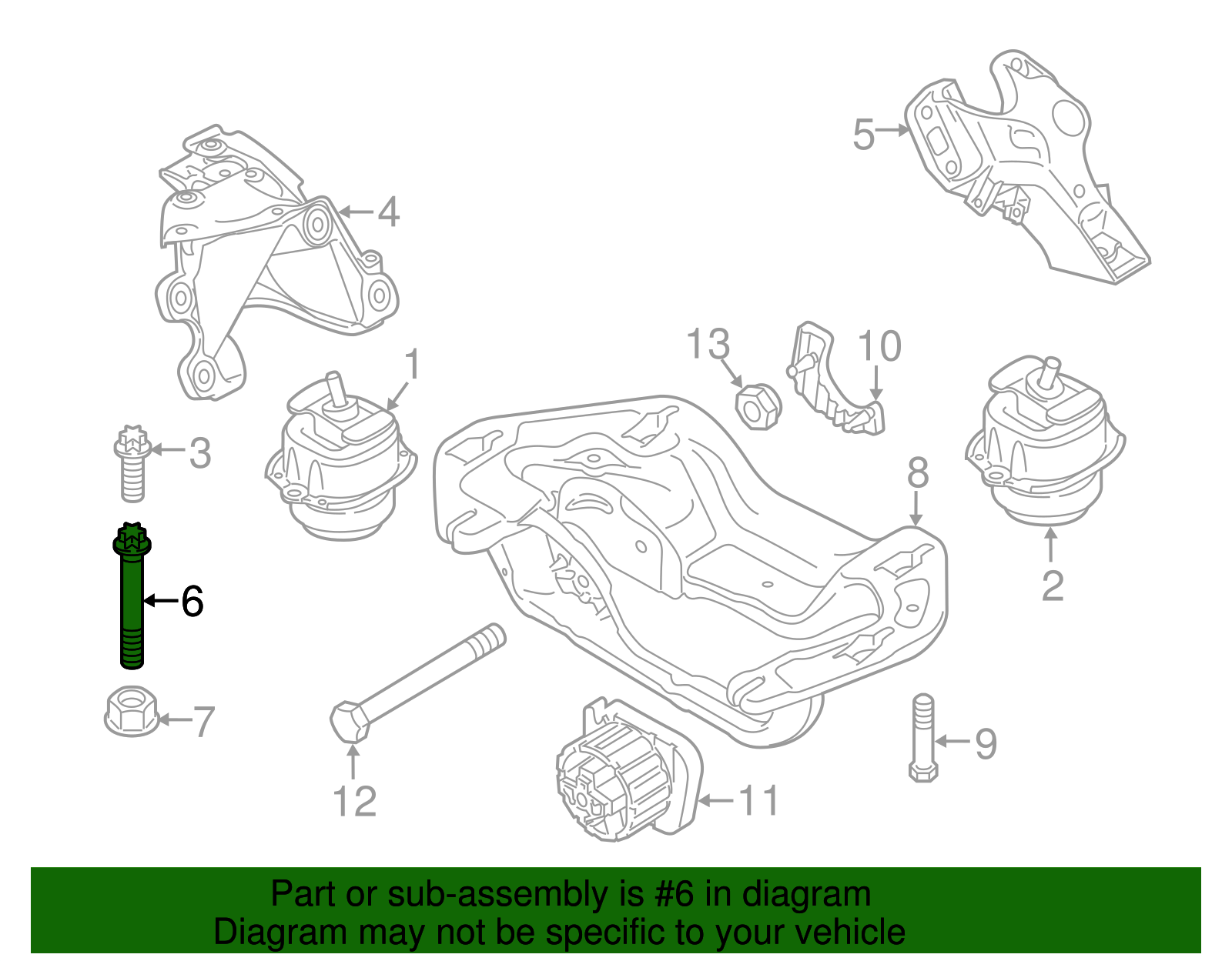 Genuine BMW Engine Mount Bolt 07129907184 eBay