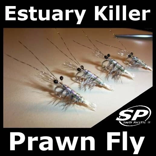 Estuary Killer Saltwater PRAWN shrimp flies for Fly Fishing rods reels & lines - Picture 1 of 1
