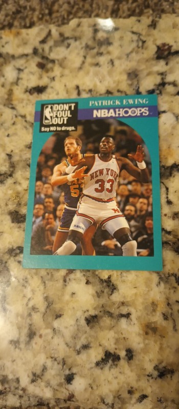 Patrick Ewing NBA Hoops Say No To Drugs Promotional Card