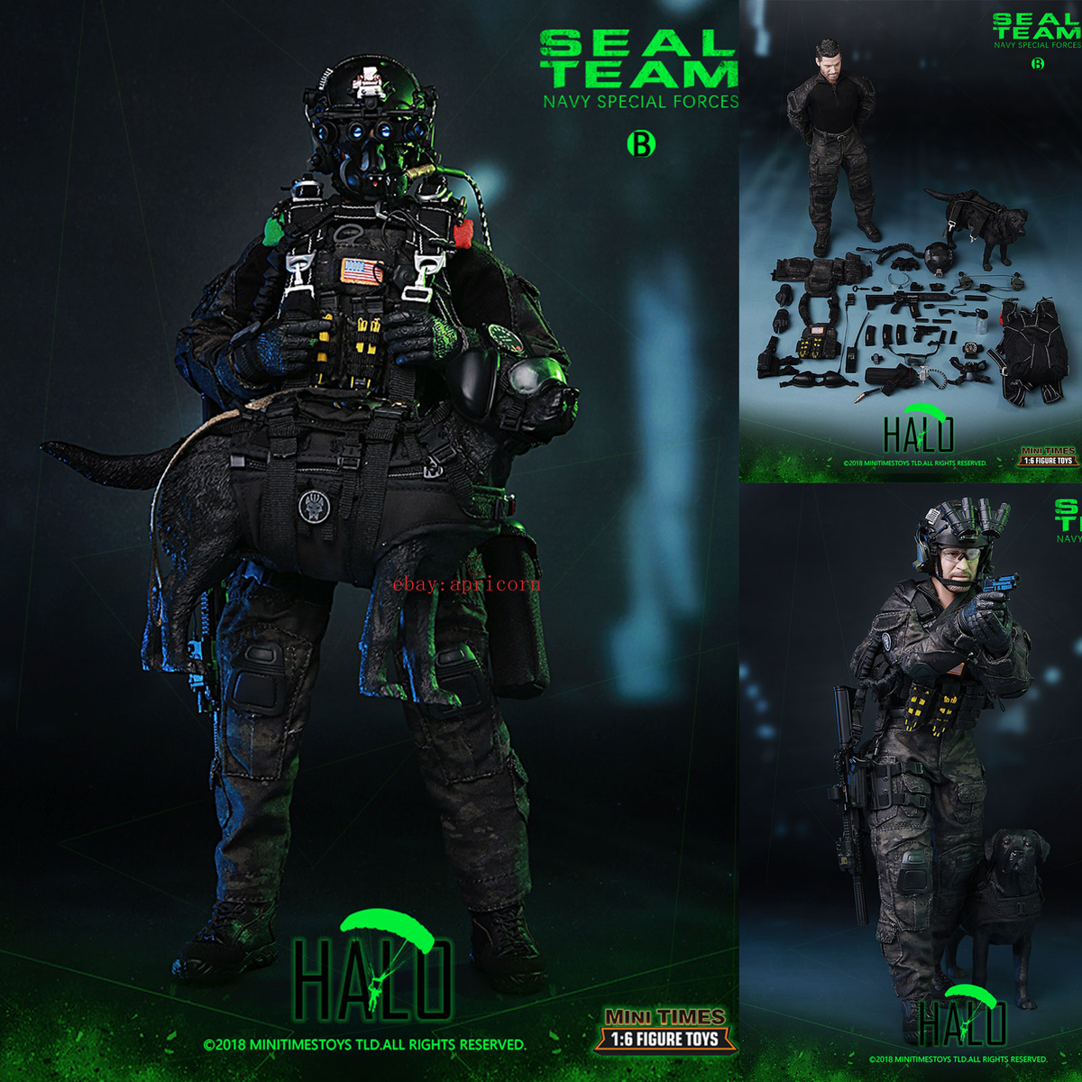 Mini Times Toys M013 US Navy SEAL Team HALO 1/6 Action Figure W/K Mini Times Toys M013 US Navy SEAL Team HALO 1/6 Action Figure W/K