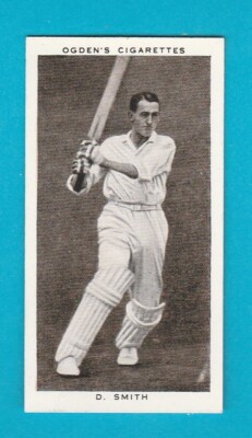 PROMINENTE CRICKETSPIELER VON 1938 - KARTE NR. 25 - D. SMITH - OGDENS LTD.