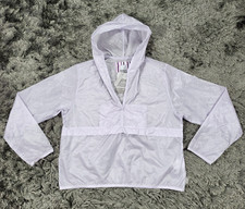 VTG Y2K Nike Windbreaker Jacket Girls XL 16-18 Purple Hood Vented Packable NWT