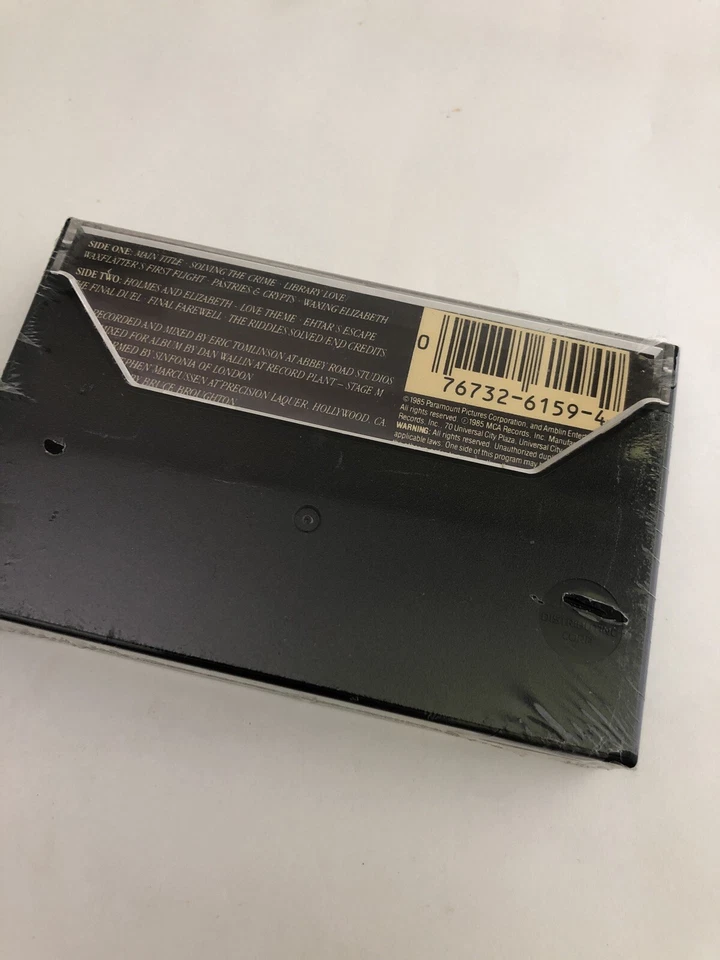 Young Sherlock Holmes Soundtrack - Cassette - SEALED - RARE - Image 2 of 4