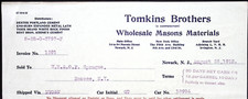 1913 Tomkins Brothers Wholesale Masons Materials  Kno Burn Lath  Newark NJ 