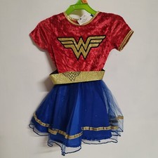 RUBIE'S COSTUME WONDER WOMAN NWOT SIZE 3T-4T BLUE RED LACE GIRL'S COSTUME