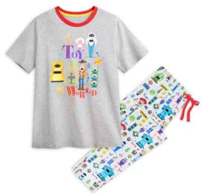 Disney Pixar Holiday PJ's Pajamas Set for Adults Size S L XL  ''Toy to the World''