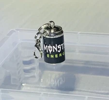 3D Energy Drink Can Charm Zipper Pull & Keychain Add On Clip!!