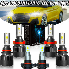 6x LED Headlight High Low Beam+Fog Light 6000...