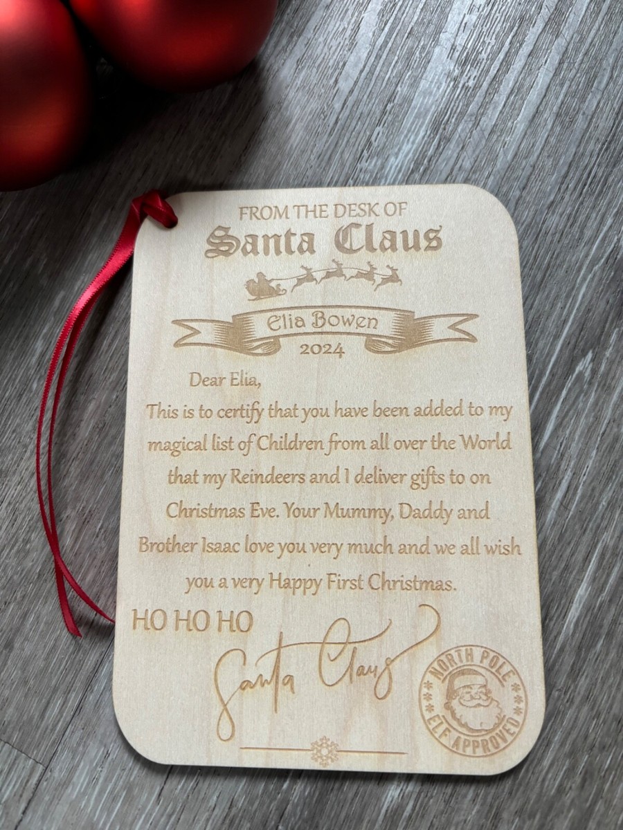 Letter From Santa First Christmas