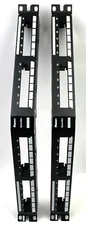 Lot of 2 Panduit QAPP24BL 24 Port Angled Patch Panel