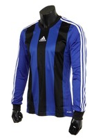 Adidas Men Stripe Estro Climalite Blue L/s Top Jersey Football Soccer Z58799 Adidas Men Stripe Estro Climalite Blue L/s Top Jersey Football Soccer Z58799