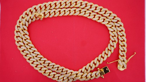 Yellow Gold Miami Cuban Link Chain 
