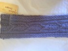 Ob.D. Handmade, Hand Knit Cabled Dress Scarf, Lavender, Mohair Wool Blend — photo 4