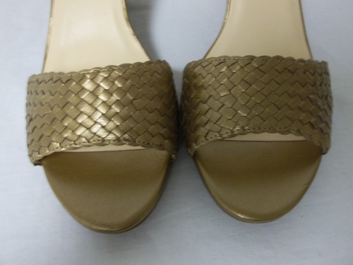 Cole Haan Size 6.5 M Rosalin Gold Open Toe Wedges New Womens Shoes NWOB - Picture 6 of 7