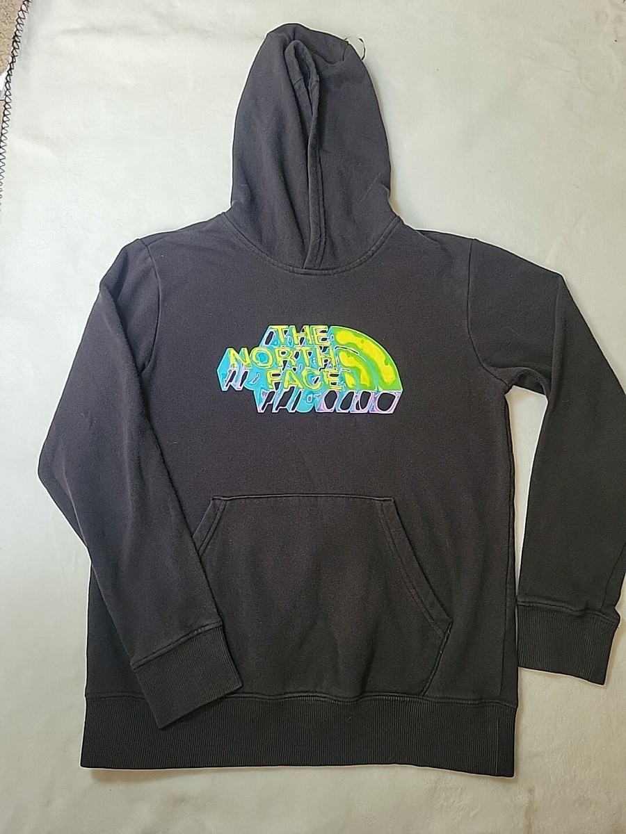 Discontinued NORTH FACE Graphic Pullover Black Hoodie Boy's Size