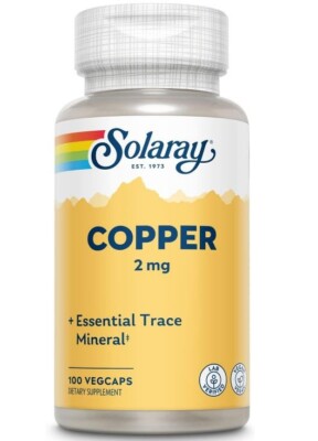 Solaray Copper 2 mg | Healthy Red Blood Cell Formation- Immune and Nerve Functio