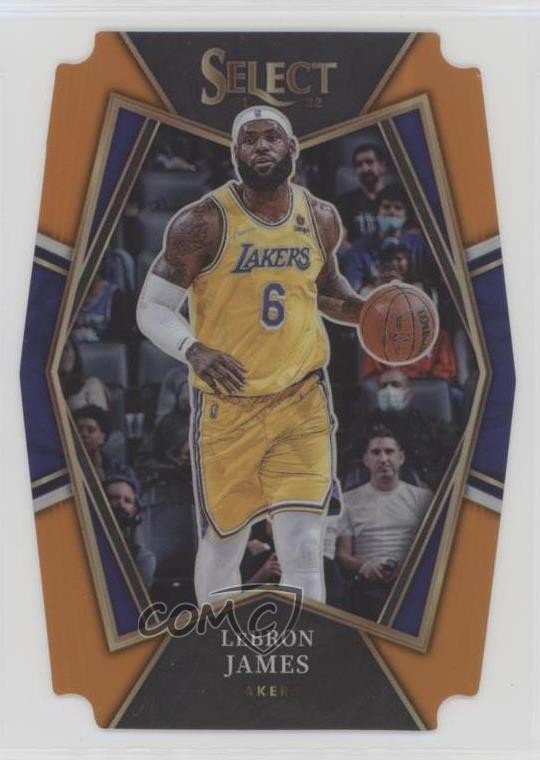 2021-22 Panini Select Premier Level Orange Prizm Die-Cut 32/65 LeBron James s5j