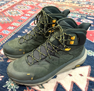 HOKA ONE ONE sz 14 Kaha 2 GTX waterproof leather hiking shoes boots EUC