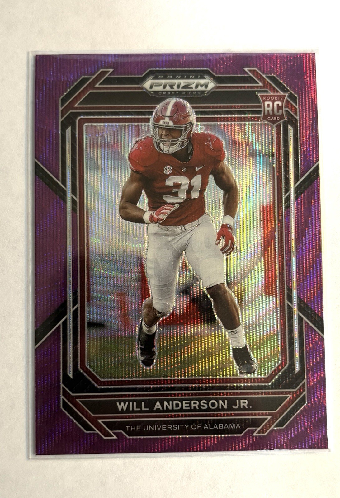 2023 Panini Prizm Draft Picks - Will Anderson #162 Purple Wave Prizm (RC)