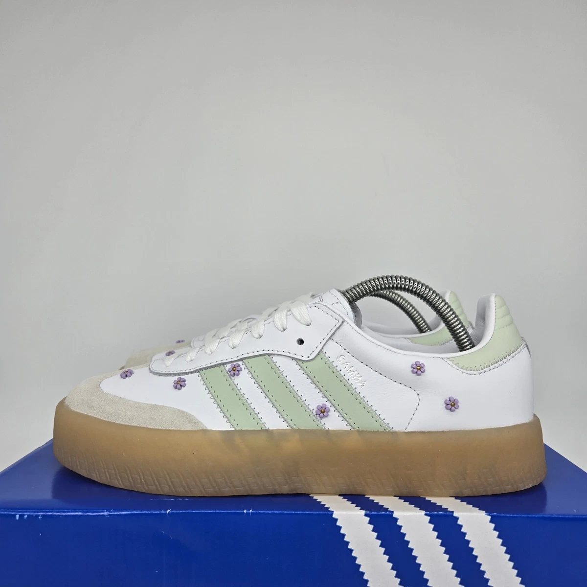 adidas gazelle silver green womens ADIDAS