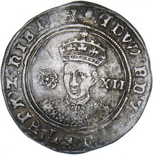 1551-3 Shilling - Edward VI British Silver Hammered Coin - Nice