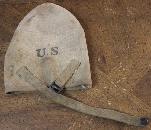 WW1 US Military Issue Entrenching Shovel T-Handle E-Tool Canvas Cover Pouch 8-18