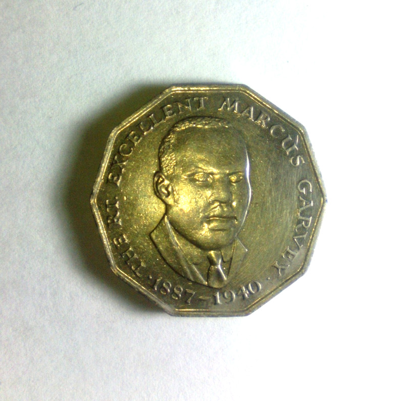 Jamaica 50 cent coin 1975 "The R.T. Excellent Marcus Garvey" (1887-1940)