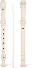 SWAN Soprano Recorder 8-Hole German Fingering Flute for Beginners School Beige