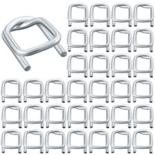 200 Pack Metal Wire Buckles Cord Woven Poly Strapping Reusable Heavy Duty Pallet