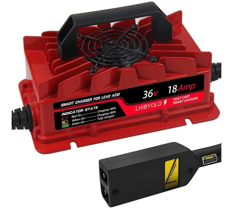 36 Volt Golf Carts Battery Charger for 18 AMP EZ GO TXT, with Type EZGO TXT Plug