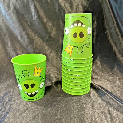 Angry Birds green pig 16oz Party Cups Lot of 12 Plastic reusable Favor |  eBay