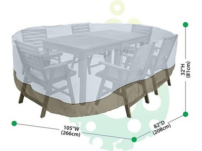 monsoon Large 125 in. Rectangle Patio Table with Chairs Cover 125L x LARGE 125''
