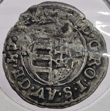1615 HUNGARY Matthias II 1 Denar Silver Coin Habsburg Monarchy Mary & Jesus