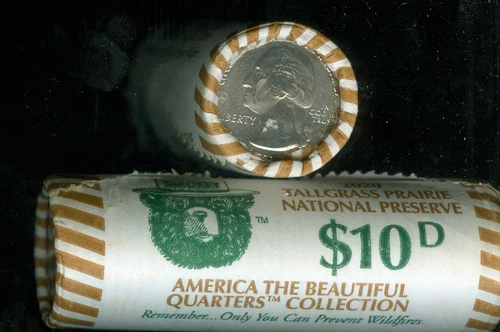 2020 W TALL GRASS PRAIRIE PARKS QUARTER MINT ENDER ROLL OF 10 COINS SMOKEY