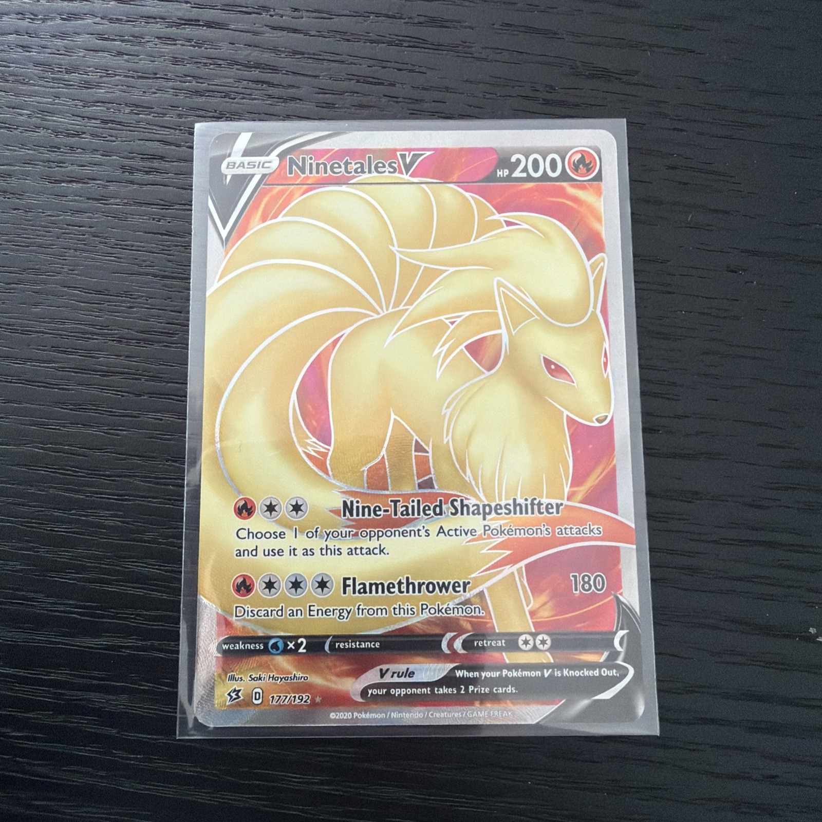 Ninetales V 177/192 - Rebel Clash - Full Art - Pokemon - NM