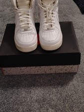 Nike Air Force 1 07 High White/White Leather ...