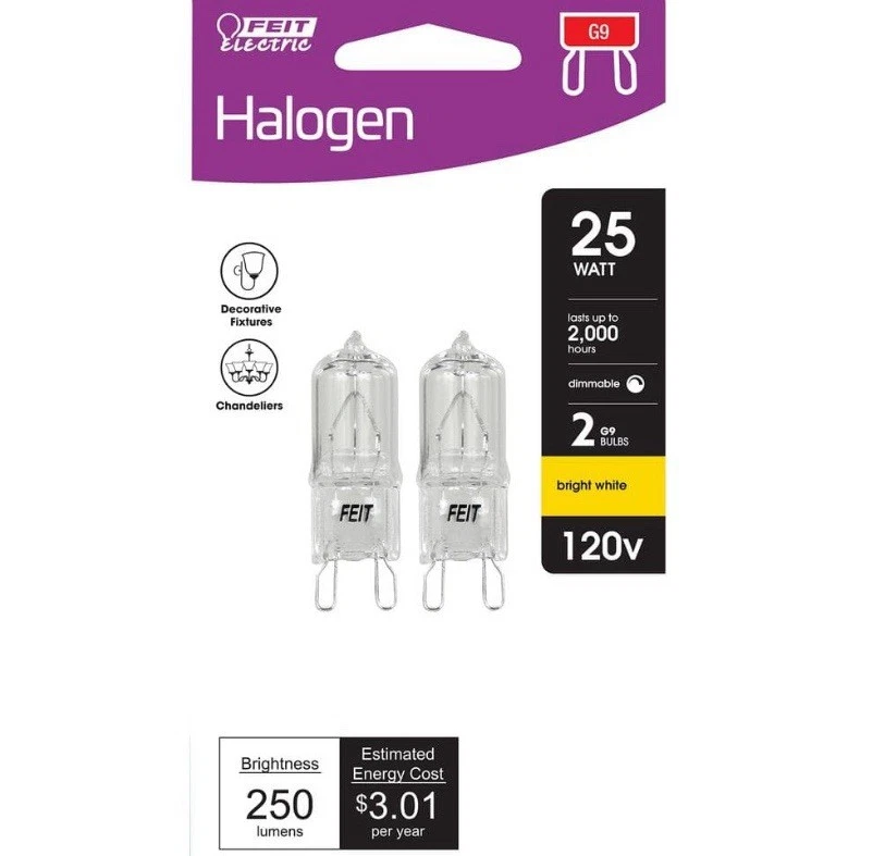 Feit Electric 25-Watt Bright White G9 T4 Bi-Pin Base Light Bulb (2-Pack) - Image 2 of 4