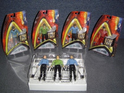 7 Star Trek action figures by Art Asylum * Kirk Spock McCoy Kahn * TOS
