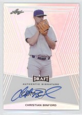 2014 Leaf Metal Draft Silver Prismatic Christian Binford #BA-CB1 Auto 7q0
