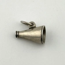 James Avery Megaphone Cheer Charm Sterling Silver 925 Uncut Loop