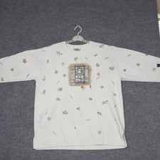 VTG Northern Reflections Sweatshirt Womens L Long Sleeve Window Wreath Oversized