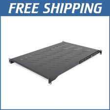 Heavy-Duty 1U Vented Rack-Mount Shelf - Universal 19'' Fit for Equipment Storage