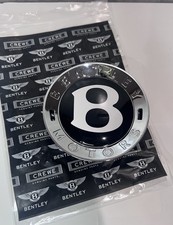 Bentley Continental Series Genuine Black Center Cap W/ Chrome Ring # 3W0601159P