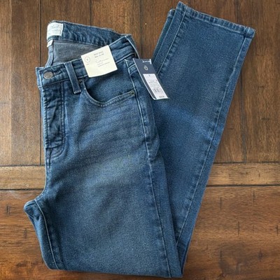 Universal Thread Mid Rise Dark Blue Denim Slim Jeans Women s Stretch Size 6