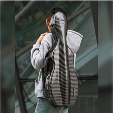 4/4 Full Size Violin case High-Strength Carbon Fiber Pear-Shaped Violin Music...